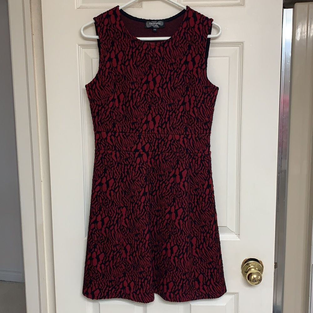 ๐ท3 for $25๐ทTrisisto, US S, Red & Black Sleeveless Fit & Flare Dress